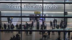 Sharp fall in UK net migration with drop in arrivals for work and study