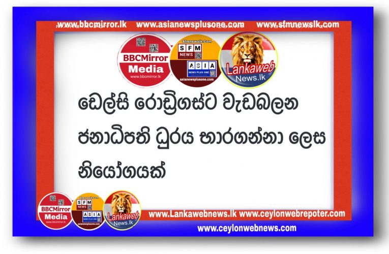 ඩෙල්සි රොඩ්‍රිගස්ට වැඩබලන ජනාධිපති ධුරය භාරගන්නා ලෙස නියෝගයක්