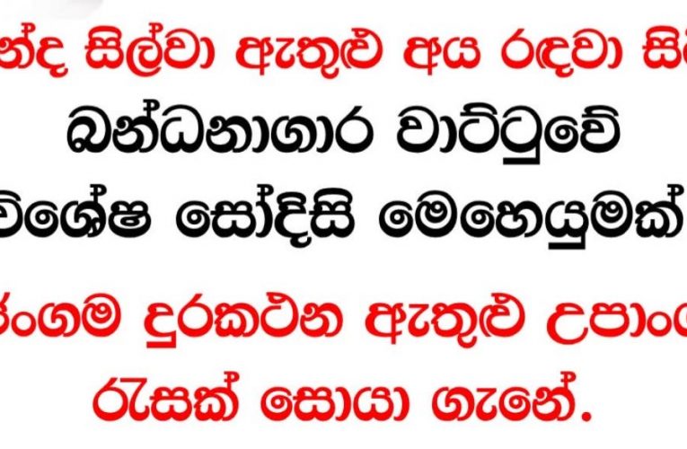 බන්ධනාගාර වාට්ටුවෙන් ජංගම දුරකථන ඇතුළු උපාංග රැසක් සොයාගනී