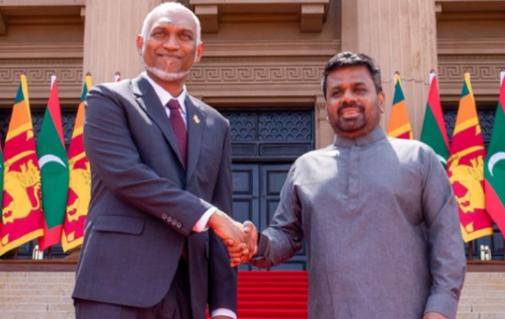 මාලදිවයින් ජනාධිපතිවරයාට ජනාධිපති කාර්යාල පරිශ්‍රයේදී උණුසුම් පිළිගැනීමක්